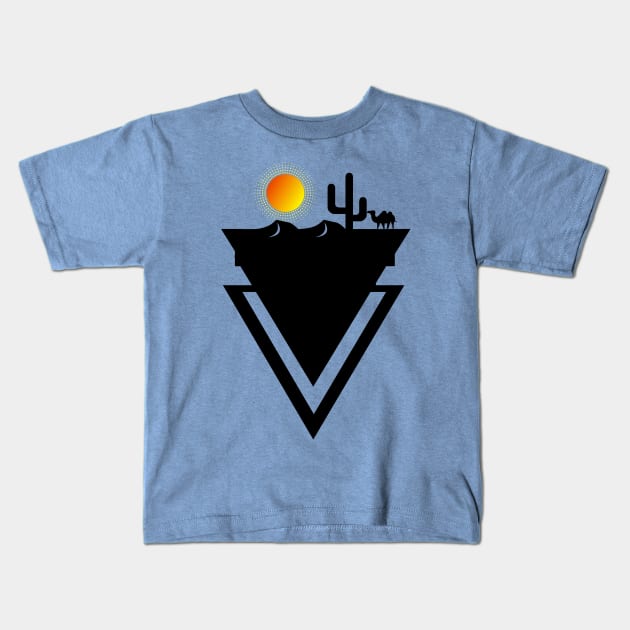 DESERT TRIANGLE Kids T-Shirt by SAMUEL FORMAS